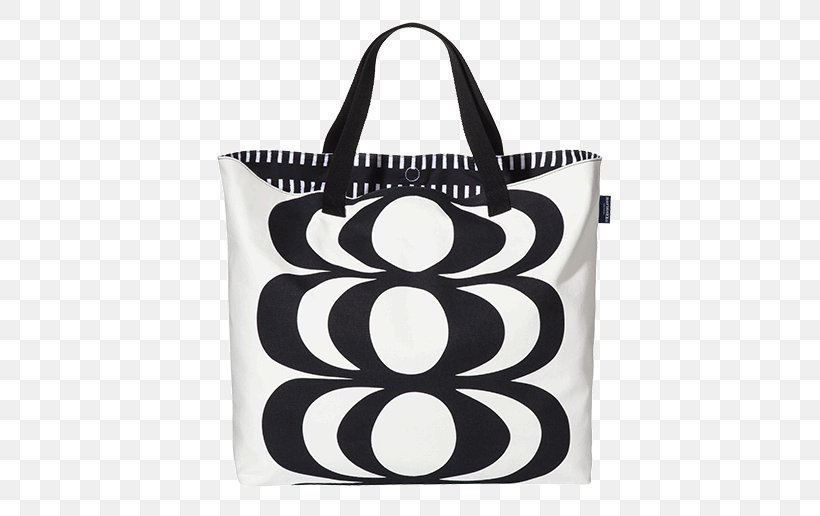 Tote Bag Handbag Shopping Bags & Trolleys Marimekko, PNG, 516x516px, Bag, Black, Black And White, Brand, Designer Download Free