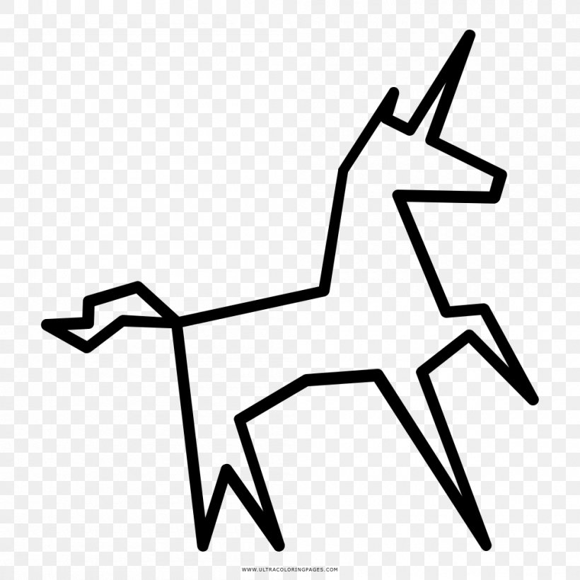 Drawing Unicorn Coloring Book Black And White, PNG, 1000x1000px, Drawing, Area, Art, Black, Black And White Download Free