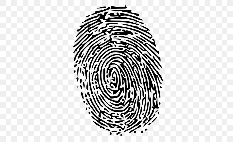 Fingerprint Clip Art, PNG, 500x500px, Fingerprint, Area, Black, Black And White, Dermatoglyphics Download Free