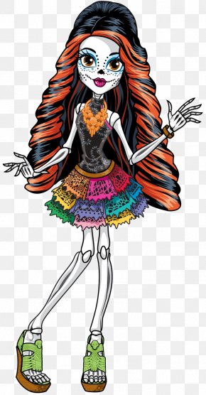 Cookie Monster - Skelita Calaveras Monster High Ghoul Doll Calaca PNG