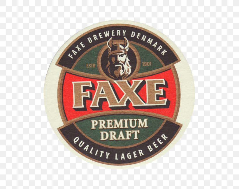 Faxe Brewery Faxe Premium Beer Royal Unibrew Pilsner, PNG, 650x650px, Beer, Badge, Brand, Brewery, Deutsche Physikalische Gesellschaft Download Free
