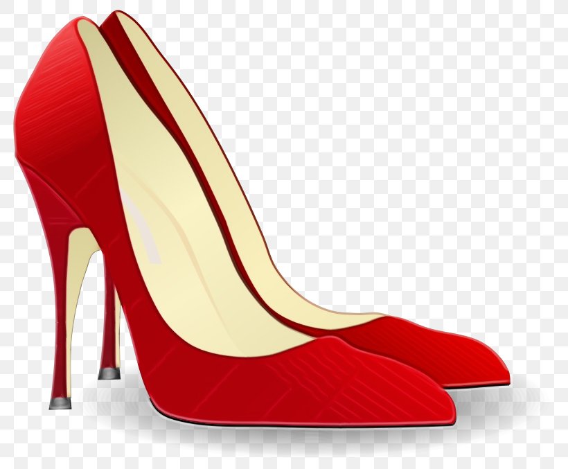 Footwear High Heels Court Shoe Basic Pump Red, PNG, 800x677px, Watercolor, Basic Pump, Carmine, Court Shoe, Footwear Download Free