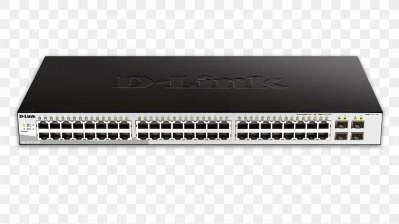Gigabit Ethernet D-Link Network Switch 1000BASE-T Small Form-factor Pluggable Transceiver, PNG, 1664x936px, Gigabit Ethernet, Audio Receiver, Dlink, Dlink Canada Inc, Electronic Device Download Free
