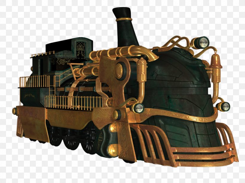 Train Steampunk Locomotive Clip Art, PNG, 1024x768px, Train, Information, Locomotive, Metal, Punk Subculture Download Free