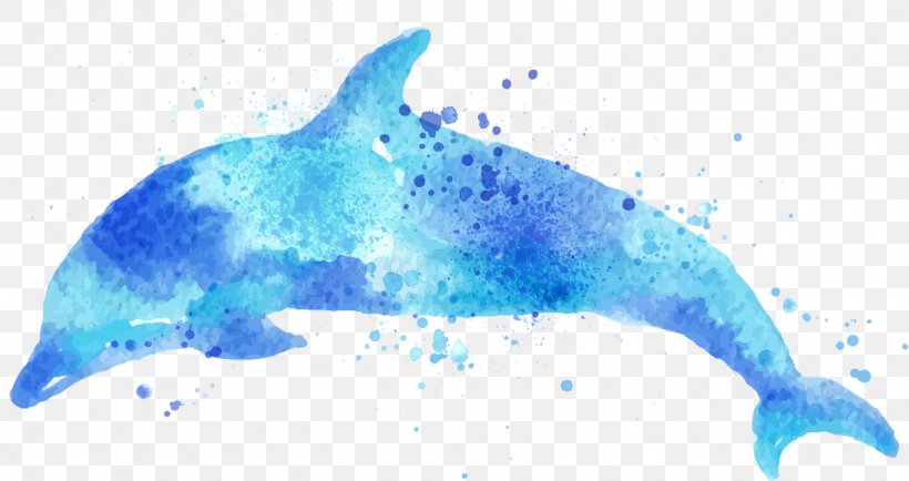 Watercolor Painting Drawing Dolphin Illustration, PNG, 1362x722px, Watercolor Painting, Art, Blue Whale, Bottlenose Dolphin, Bowhead Download Free