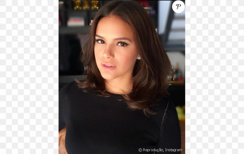 Bruna Marquezine Long Hair Hairstyle Hair Coloring, PNG, 950x601px, Watercolor, Cartoon, Flower, Frame, Heart Download Free