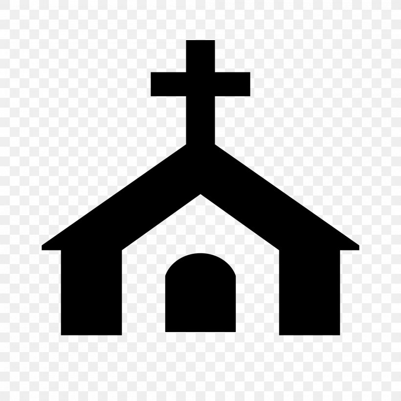 Christian Church Map Symbolization Sign, PNG, 2000x2000px, Church, Black And White, Christian Church, Christianity, Cross Download Free
