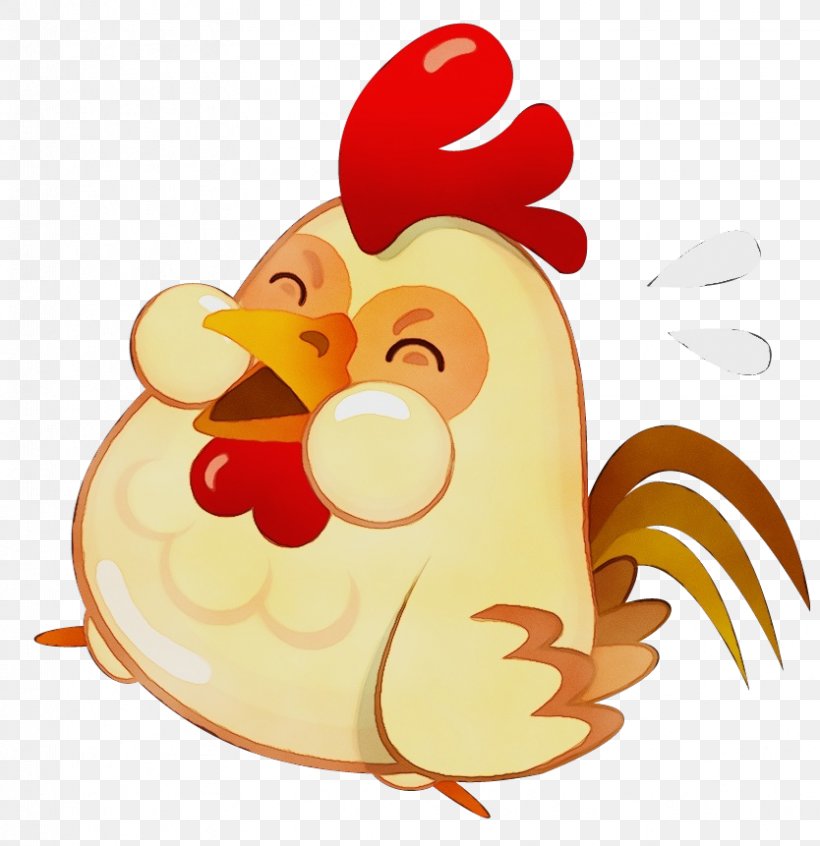 Cartoon Chicken Rooster, PNG, 834x861px, Watercolor, Cartoon, Chicken ...