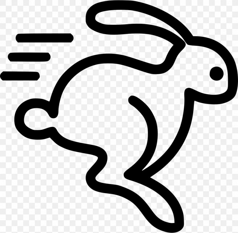 Rabbit Hare Symbol, PNG, 980x962px, Rabbit, Black And White, Finger, Hare, Line Art Download Free