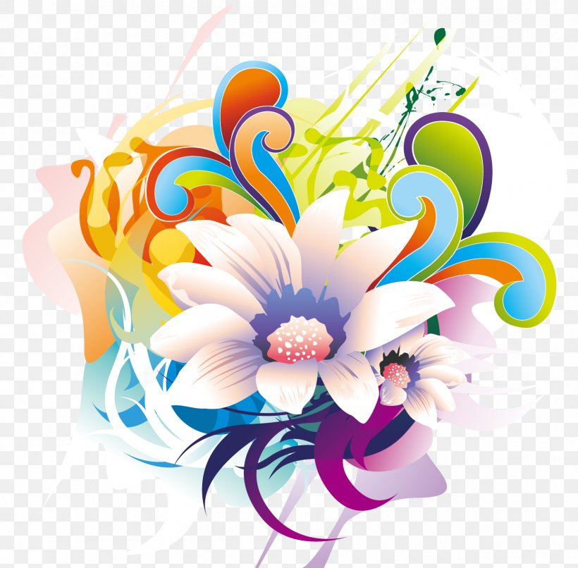 Euclidean Vector Flower Illustration, PNG, 1700x1672px, Flower, Art, Color, Cut Flowers, Flora Download Free