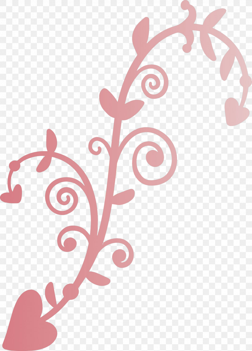 Branch Font Ornament Wall Sticker Plant, PNG, 2154x3000px, Branch, Flower, Heart, Ornament, Plant Download Free