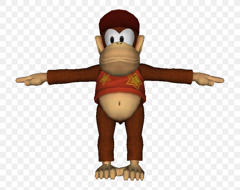 Mario Power Tennis Super Mario 64 DS Super Smash Bros. GameCube, PNG, 750x650px, Mario Power Tennis, Diddy Kong, Donkey Kong, Fictional Character, Figurine Download Free