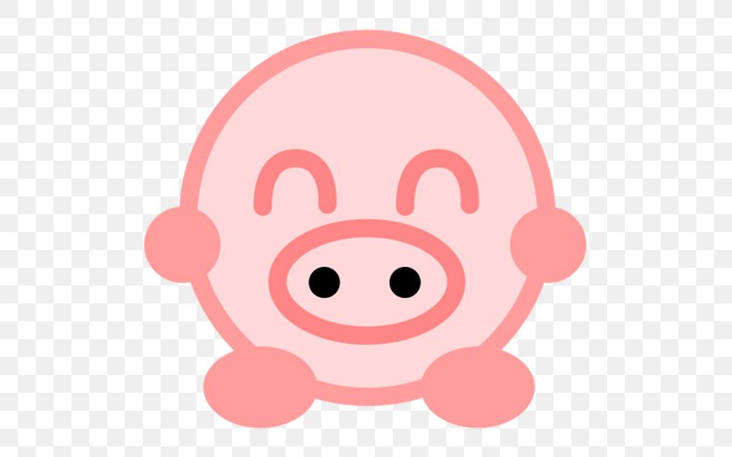 Pig Clip Art Illustration Pink M Snout, PNG, 512x512px, Pig, Cartoon, Character, Cheek, Face Download Free