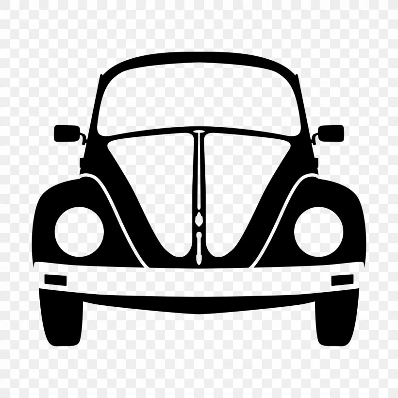 Volkswagen Beetle Car Clip Art, PNG, 1200x1200px, Volkswagen Beetle, Automotive Design, Automotive Exterior, Black And White, Brand Download Free