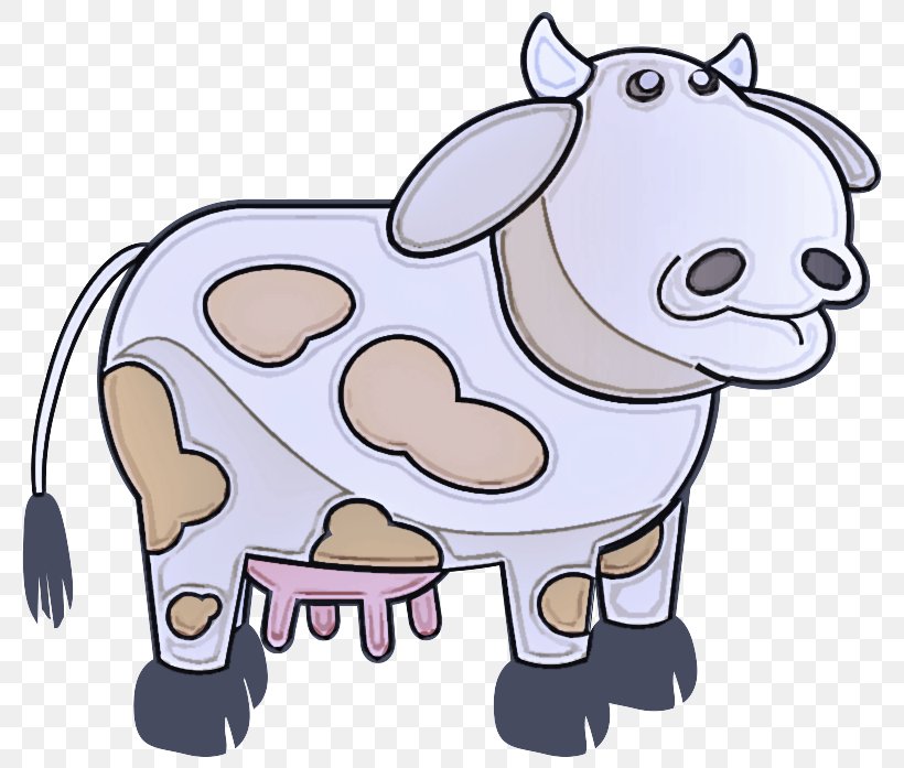 Cartoon Clip Art Bovine Animal Figure Dairy Cow, PNG, 800x697px, Cartoon, Animal Figure, Bovine, Cowgoat Family, Dairy Cow Download Free