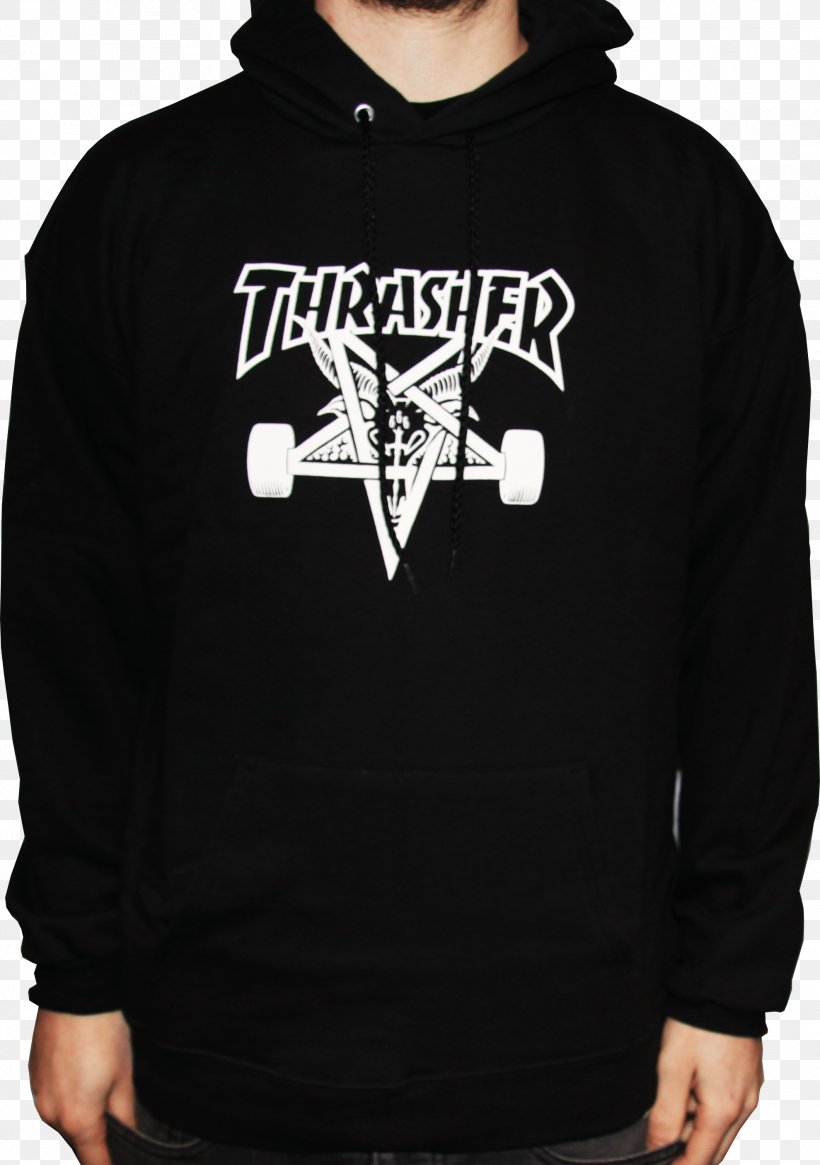 Hoodie T-shirt Thrasher Skateboarding, PNG, 1979x2814px, Hoodie, Black, Bluza, Brand, Cotton Download Free