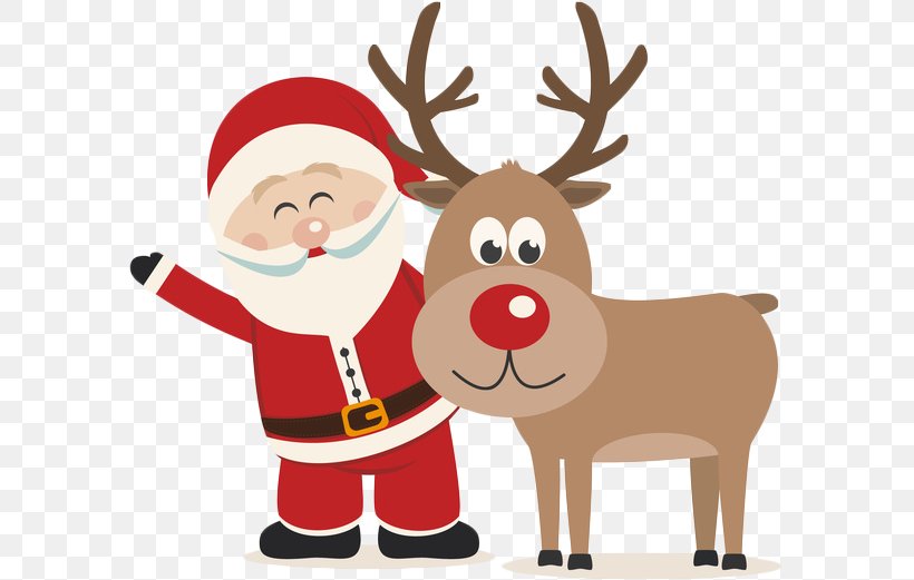 Rudolph Reindeer Santa Claus Christmas Clip Art Png