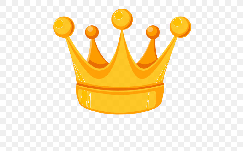 Crown, PNG, 512x512px, Yellow, Crown, Emoticon, Orange, Smile Download Free