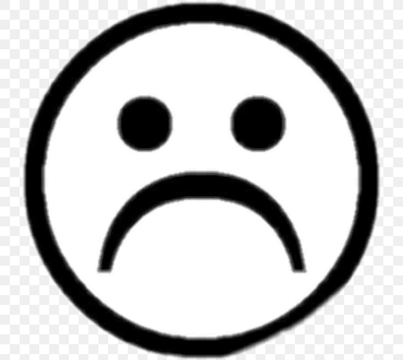 Sadness Smiley Emoticon Clip Art, PNG, 733x732px, Sadness, Black And White, Drawing, Emoticon, Face Download Free