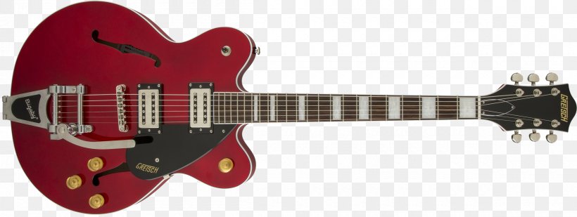 Gretsch G2622T Streamliner Center Block Double Cutaway Electric Guitar Semi-acoustic Guitar Bigsby Vibrato Tailpiece, PNG, 2400x905px, Gretsch, Acoustic Electric Guitar, Acoustic Guitar, Archtop Guitar, Bigsby Vibrato Tailpiece Download Free