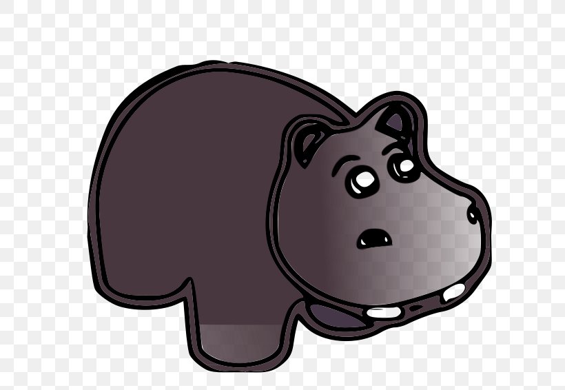Hippopotamus Bear Clip Art, PNG, 800x566px, Hippopotamus, Bear, Black, Canidae, Carnivoran Download Free