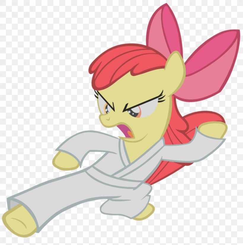 Apple Bloom Pony Karate Martial Arts, PNG, 890x897px, Watercolor, Cartoon, Flower, Frame, Heart Download Free