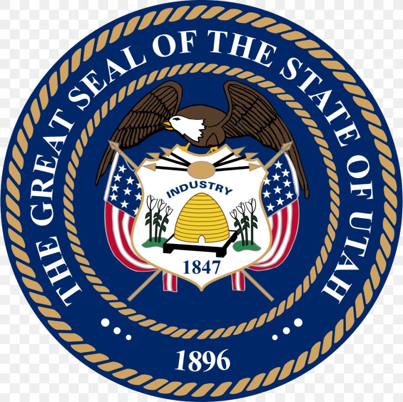 Discovery Ranch Seal Of Utah Great Seal Of The United States Flag Of Utah, PNG, 982x980px, Seal Of Utah, Area, Badge, Brand, Crest Download Free