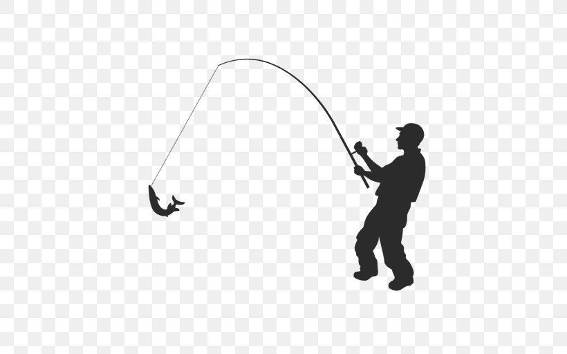 Fishing Rods Fisherman, PNG, 512x512px, Fishing, Biggame Fishing, Black, Black And White, Fisherman Download Free