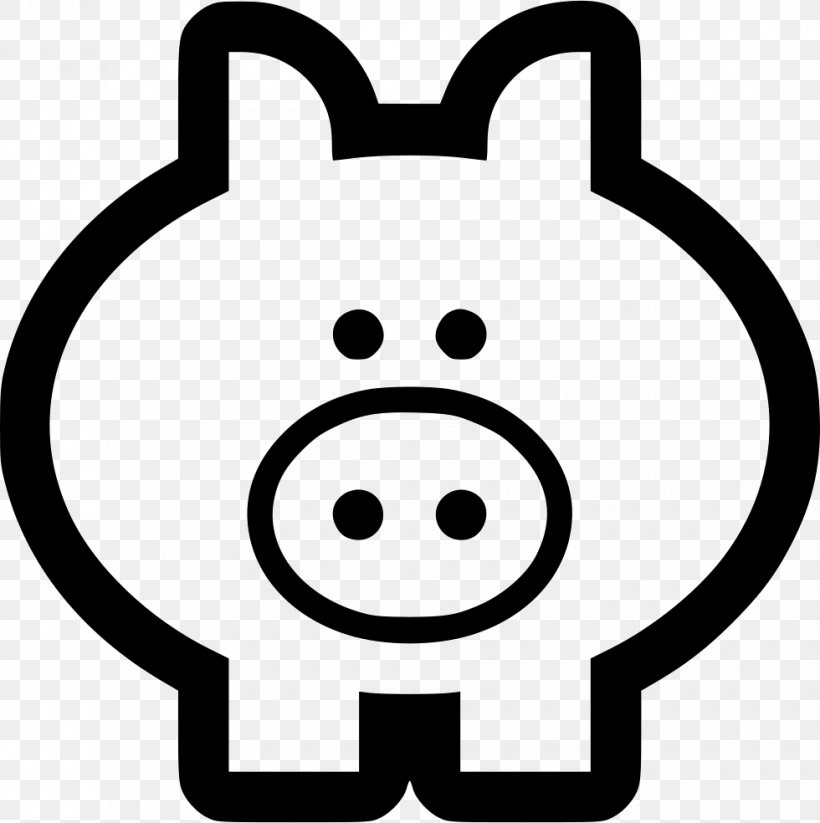 Clip Art Vector Graphics Illustration, PNG, 980x984px, Pig, Black And White, Happiness, Royaltyfree, Smile Download Free