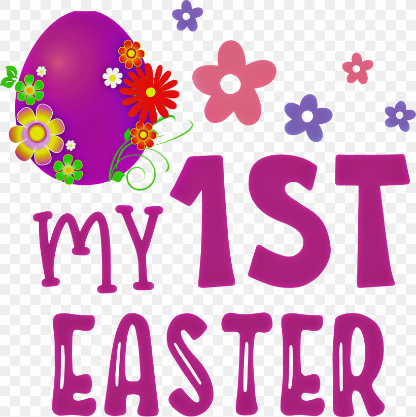 My 1st Easter Happy Easter, PNG, 2995x3000px, My 1st Easter, Balloon, Flower, Happiness, Happy Easter Download Free