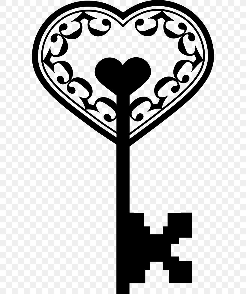 Clip Art Key Euclidean Vector Vector Graphics Image, PNG, 608x980px, Key, Black And White, Drawing, Heart, Information Download Free