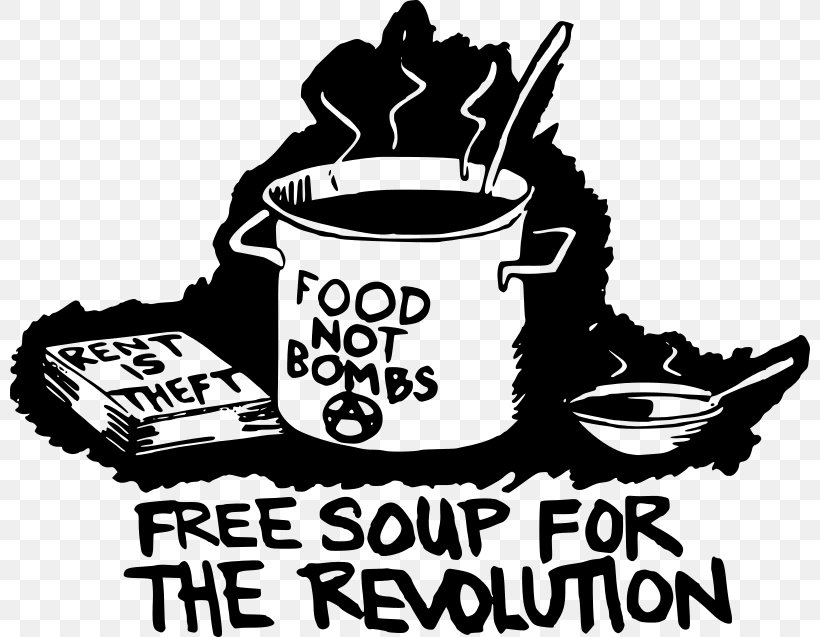 Food Not Bombs Meal Soup Hunger, PNG, 800x637px, Food Not Bombs, Arcata, Black And White, Bomb, Brand Download Free