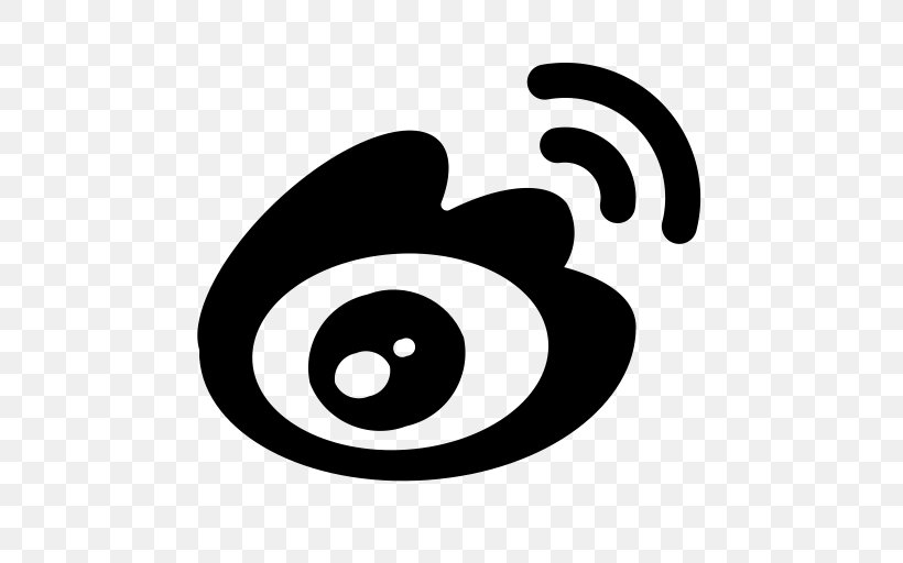 Sina Weibo Tencent Weibo Social Media Sina Corp, PNG, 512x512px, Sina Weibo, Black, Black And White, Brand, Font Awesome Download Free