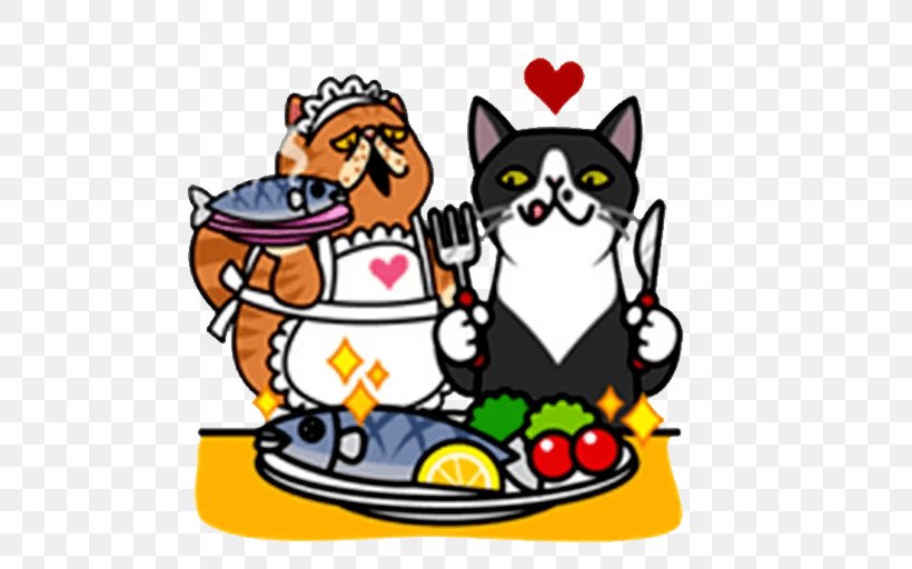 Kitten Cat Sticker Telegram Clip Art, PNG, 512x512px, Kitten, Artist, Artwork, Carnivoran, Cartoon Download Free