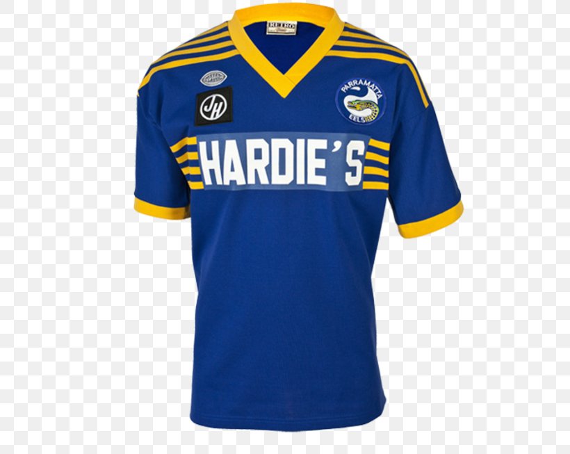 Parramatta Eels T-shirt Sports Fan Jersey Wests Tigers, PNG, 550x653px, Parramatta Eels, Active Shirt, Blue, Brand, Clothing Download Free