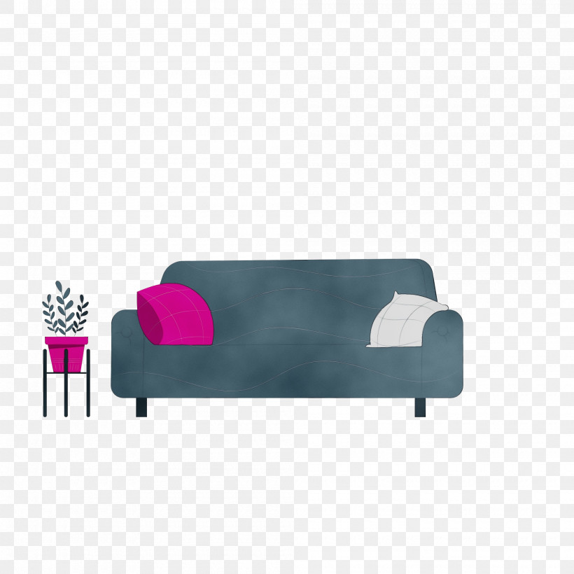 Sofa Bed Furniture Chaise Longue Couch Rectangle, PNG, 2000x2000px, Watercolor, Bed, Chaise Longue, Couch, Furniture Download Free