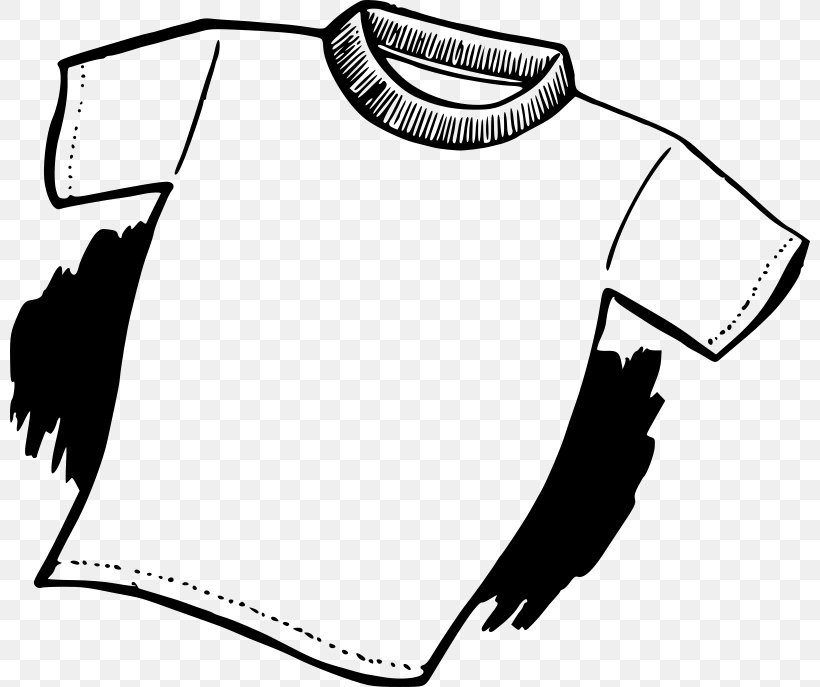 T-shirt Sleeve Clip Art, PNG, 800x687px, Tshirt, Artwork, Baby Toddler Clothing, Black, Black And White Download Free