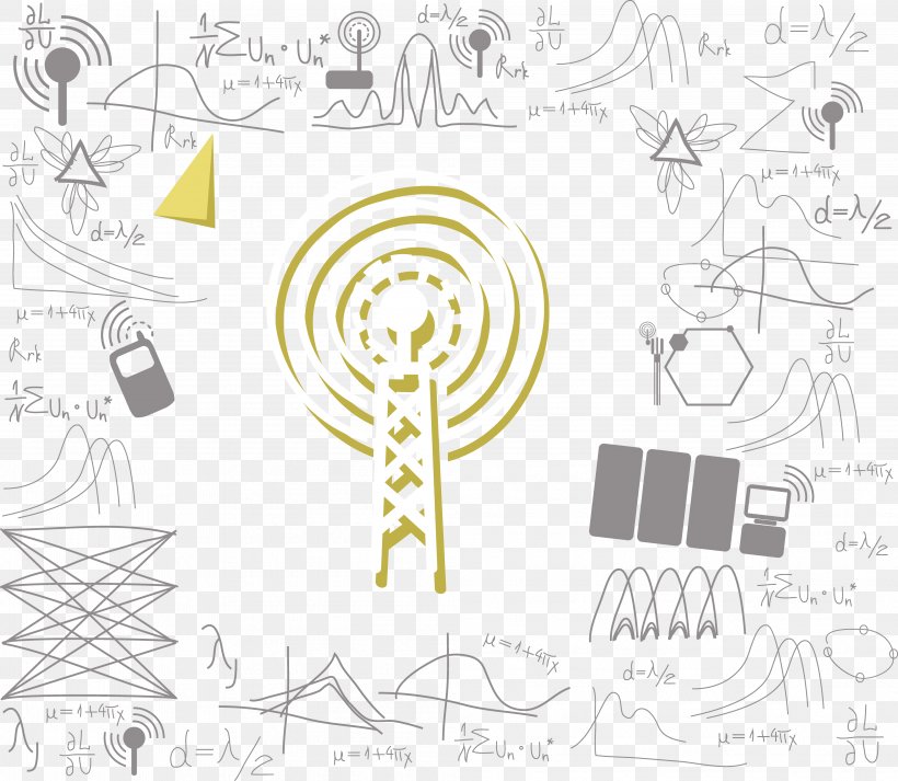 Antenna Euclidean Vector, PNG, 4019x3496px, Antenna, Area, Artwork, Black And White, Brand Download Free