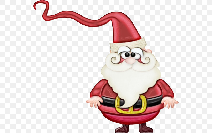 Santa Claus, PNG, 563x515px, Watercolor, Bauble, Christmas Day, Christmas Ornament M, Paint Download Free