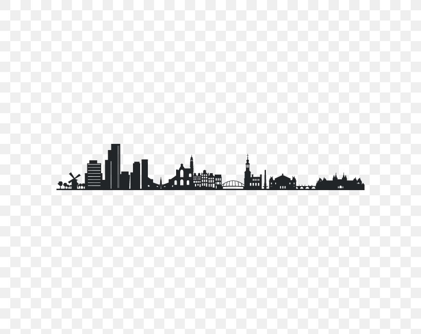 Skyline Amsterdam Wall Decal Sticker Vinyl Group, PNG, 650x650px, Skyline, Amsterdam, Black And White, City, Decal Download Free