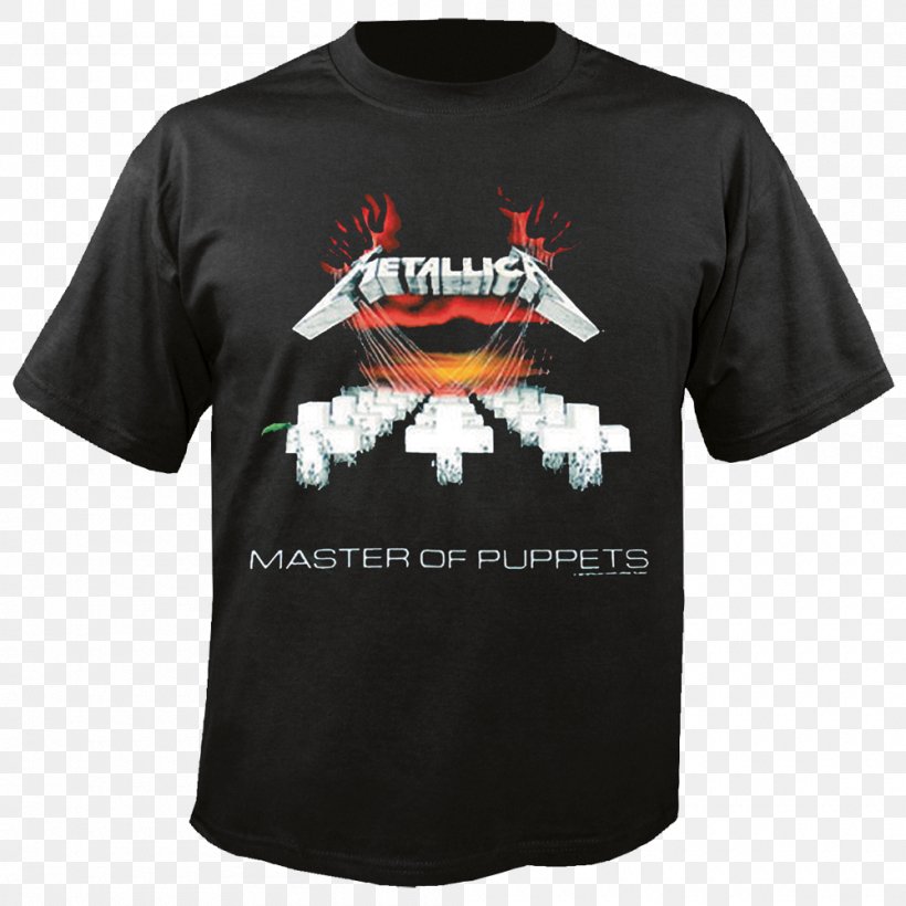T-shirt Master Of Puppets Metallica Thrash Metal Heavy Metal, PNG, 1000x1000px, Watercolor, Cartoon, Flower, Frame, Heart Download Free