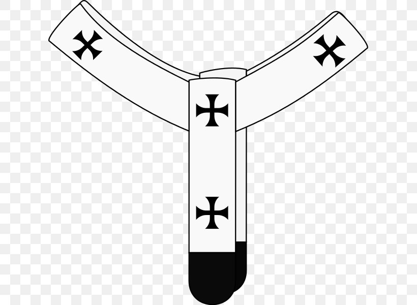 Pallium Archbishop Metropolitan Bishop Roman Catholic Archdiocese Of Kaunas, PNG, 630x600px, Pallium, Archbishop, Area, Bishop, Black And White Download Free