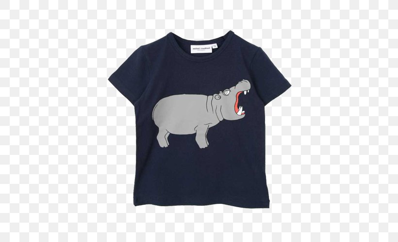 T-shirt Sleeve Shoulder Hippopotamus Mini Rodini, PNG, 500x500px, Tshirt, Animal, Blue, Clothing, Color Download Free