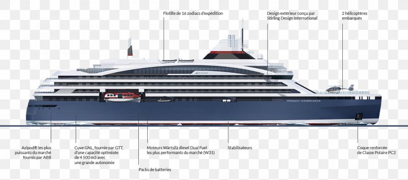 Compagnie Du Ponant Cruise Ship Crociera Icebreaker, PNG, 1100x486px, Cruise Ship, Boat, Cabin, Crociera, Cruise Line Download Free