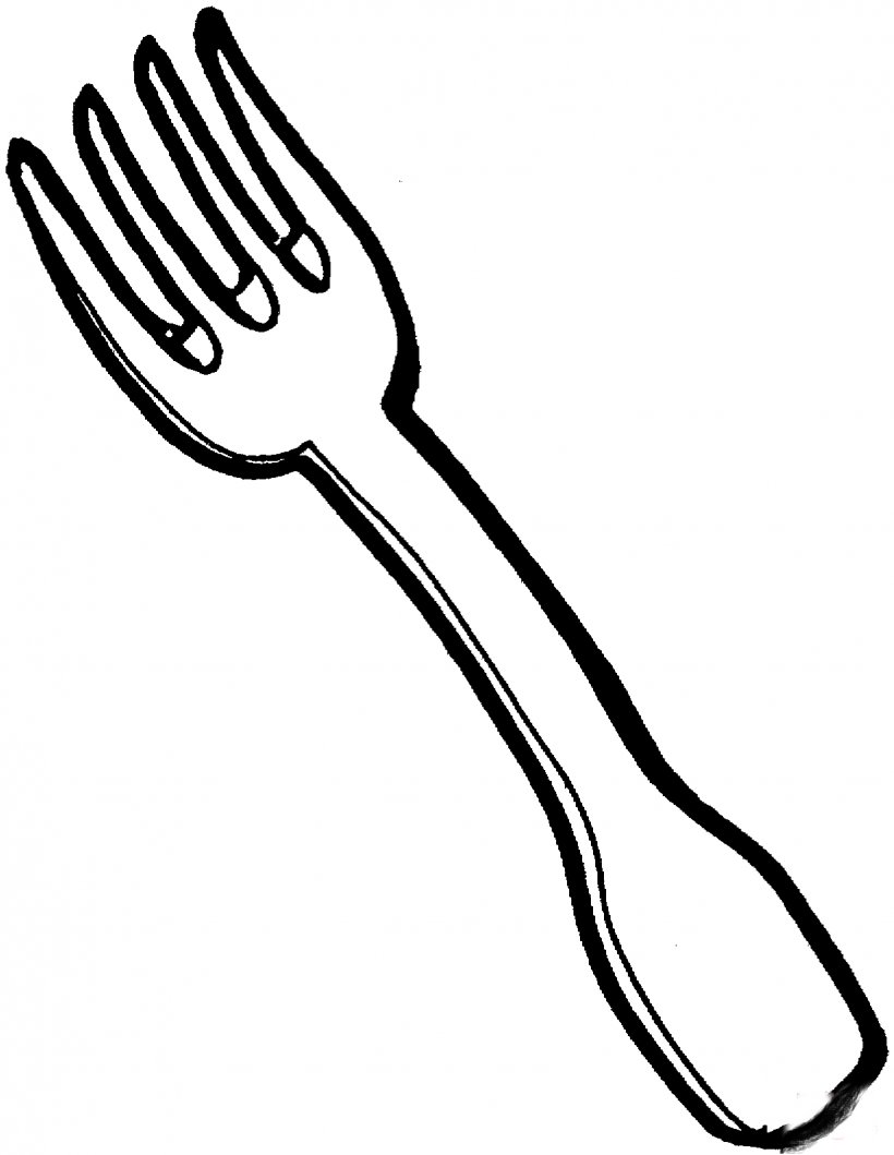 Knife Fork Spoon Coloring Book Clip Art, PNG, 1233x1593px, Knife, Black And White, Chopsticks, Coloring Book, Cup Download Free