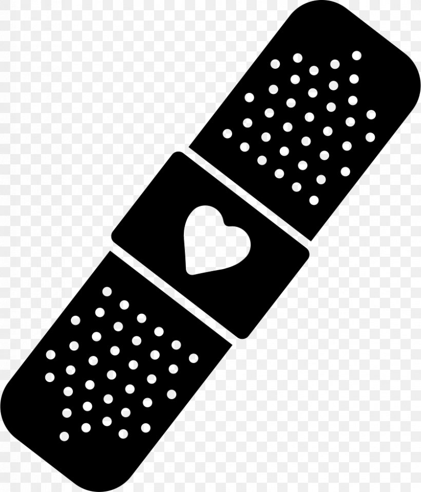 Black And White Mobile Phone Accessories Black, PNG, 838x980px, Bandaid, Adhesive Bandage, Area, Black, Black And White Download Free
