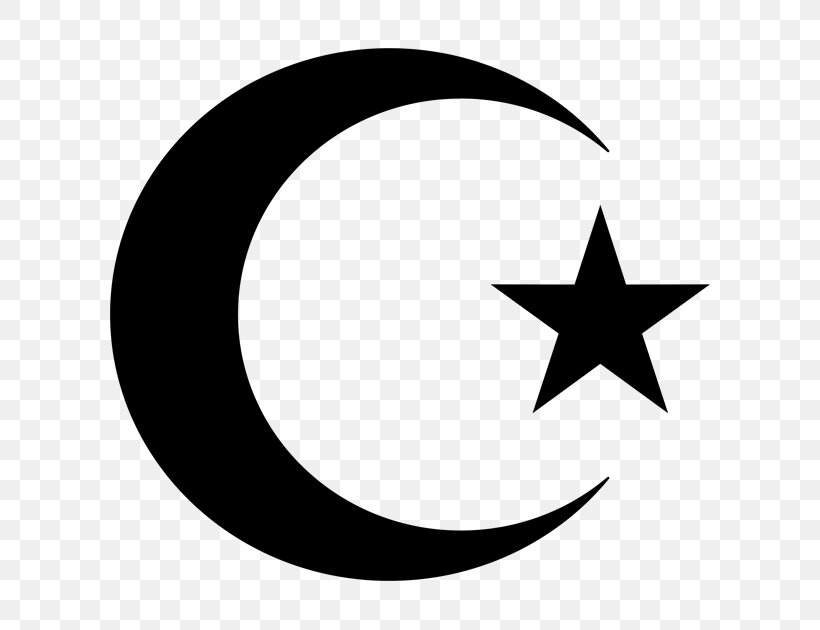 Star And Crescent Symbols Of Islam Moon, PNG, 630x630px, Star And Crescent, Black, Black And White, Crescent, Culture Download Free