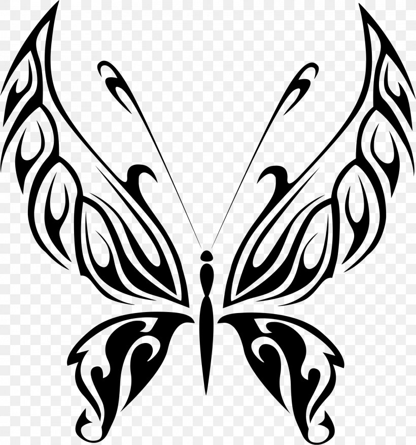 Butterfly Clip Art, PNG, 2178x2330px, Butterfly, Arthropod, Artwork, Black, Black And White Download Free