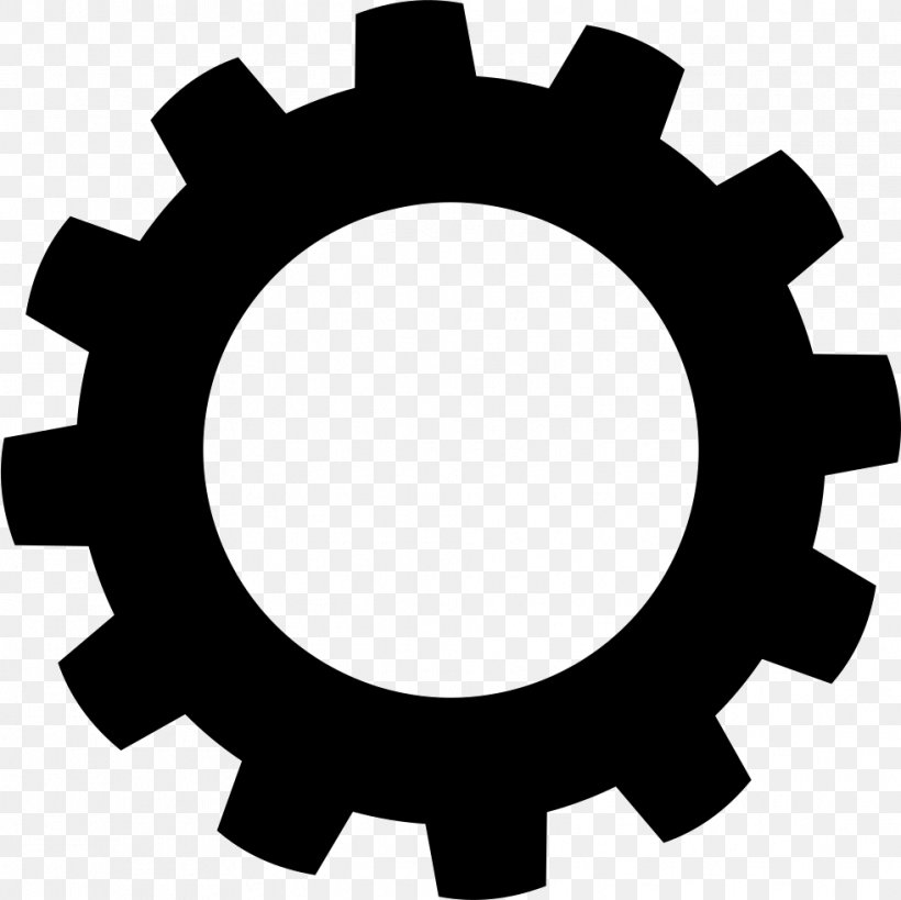 Gear Clip Art, PNG, 981x980px, Gear, Black And White, Black Gear, Hardware Accessory, Symbol Download Free