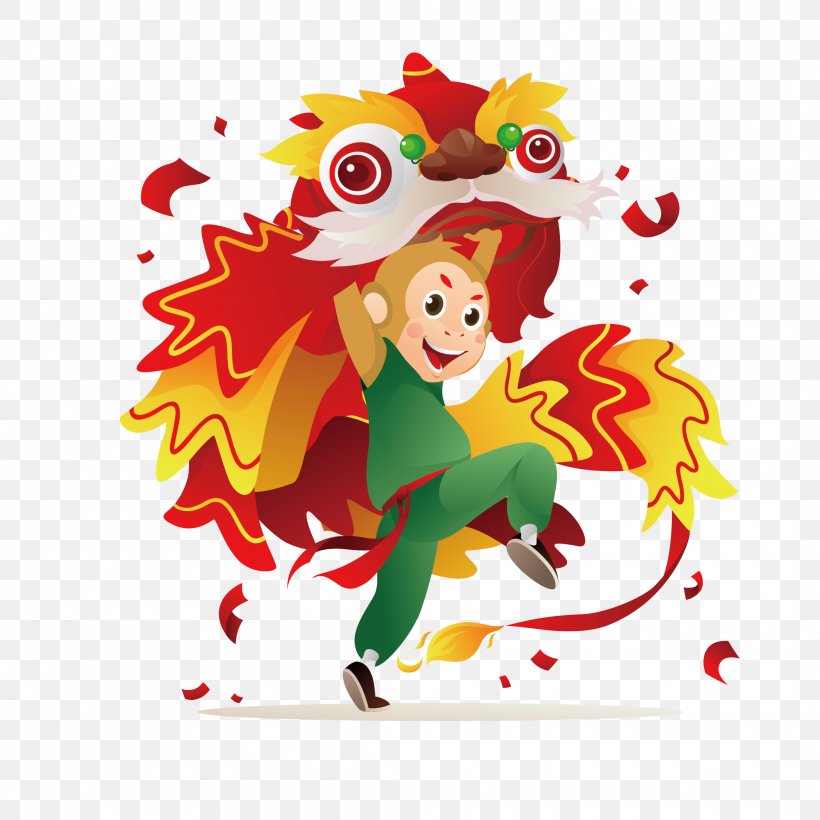 Dance Chinese New Year Festival Illustration, PNG, 2126x2126px, Dance, Art, Cartoon, Chinese New Year, Festival Download Free